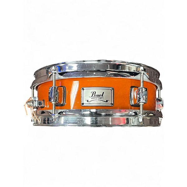 Used Pearl 10X4 Power Piccolo Snare Orange Drum