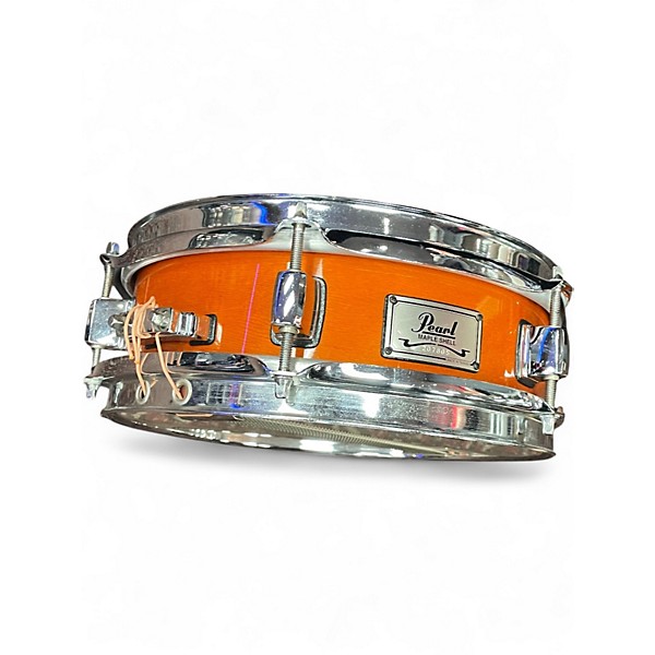 Used Pearl 10X4 Power Piccolo Snare Orange Drum