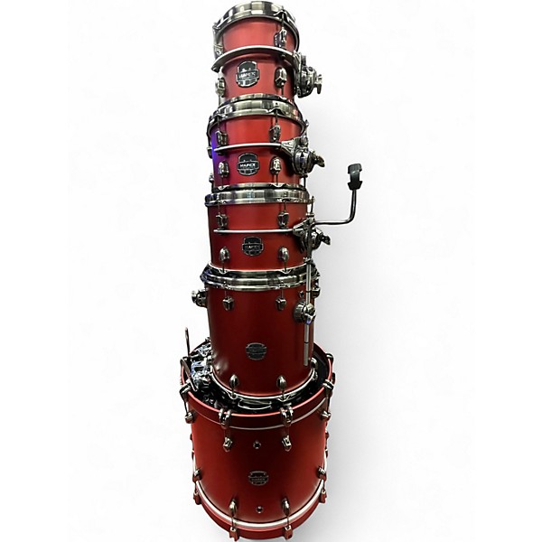 Used Mapex 5 Piece Saturn Evolution Tuscan Red Drum Kit