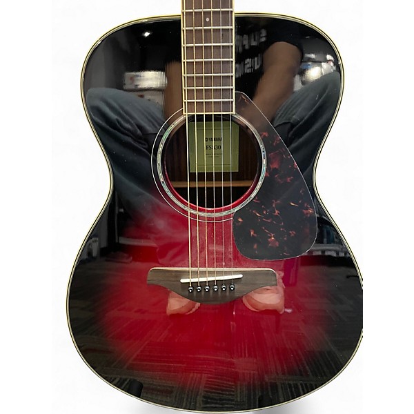 Used Yamaha FS830 Candy Red Burst Acoustic Guitar