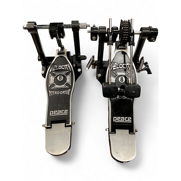 Used Peace Velocity Nitro-Drive Double Pedal Double Bass Drum Pedal