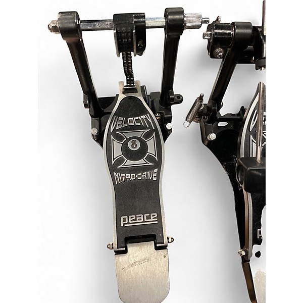 Used Peace Velocity Nitro-Drive Double Pedal Double Bass Drum Pedal