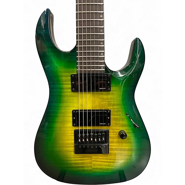 Used B.C. Rich ANDY JAMES SIGNATURE 7 STRING EVERTUNE Trans Green Solid Body Electric Guitar