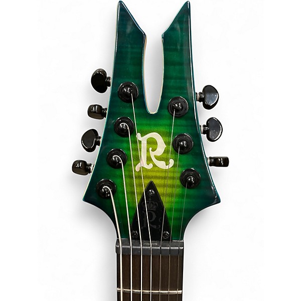 Used B.C. Rich ANDY JAMES SIGNATURE 7 STRING EVERTUNE Trans Green Solid Body Electric Guitar