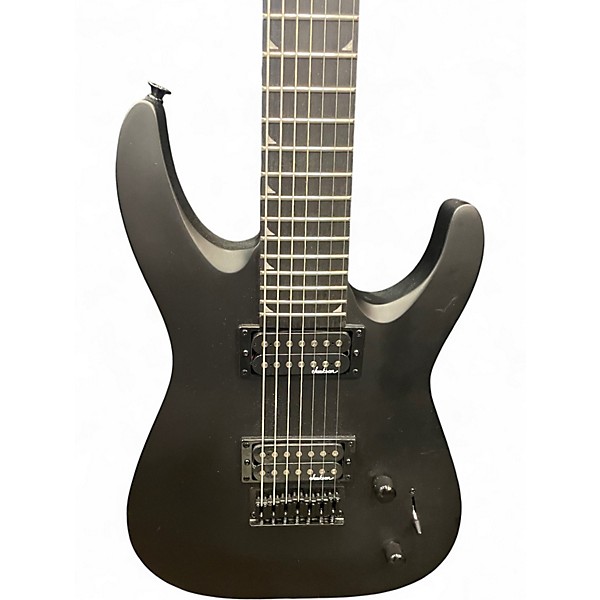 Used Jackson JS22-7 Dinky 7 String Black Solid Body Electric Guitar