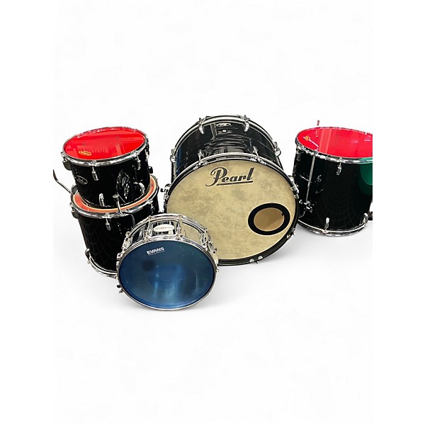 Used Pearl 5 Piece ROADSHOW BLACK Drum Kit