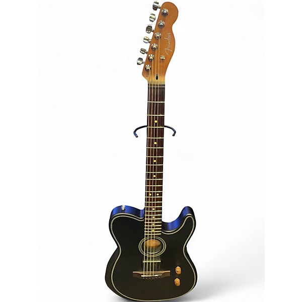 Used Fender Acoustasonic Player Telecaster Black Acoustic Electric Guitar