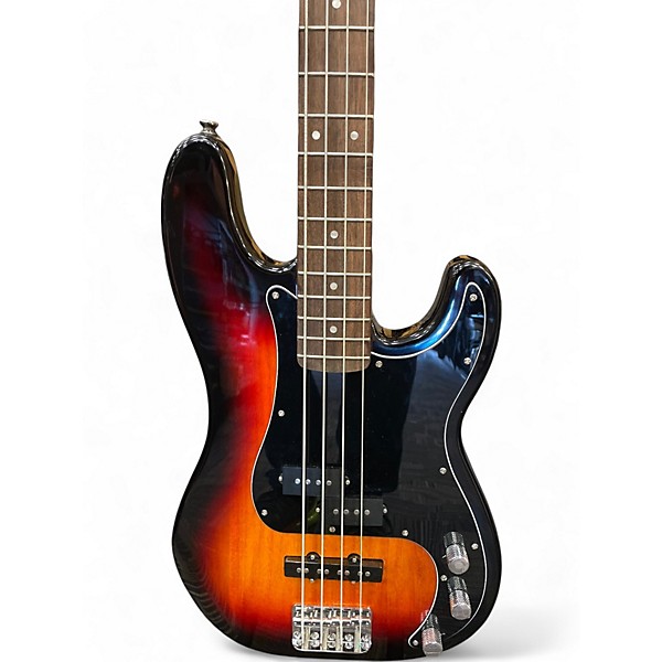 Used 2022 Squier Affinity Series PJ Bass triburst Electric Bass Guitar