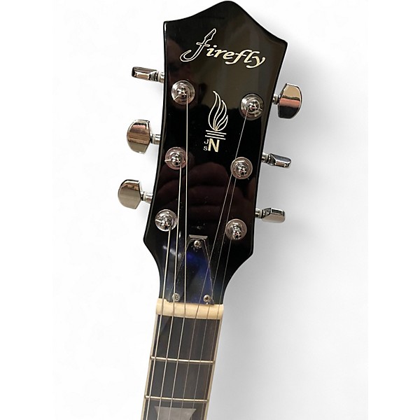 Used Firefly FF338 Black Hollow Body Electric Guitar