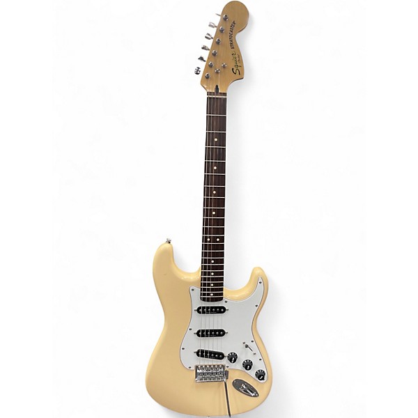 Used Squier Vintage Modified 70s Stratocaster Vintage White Solid Body Electric Guitar