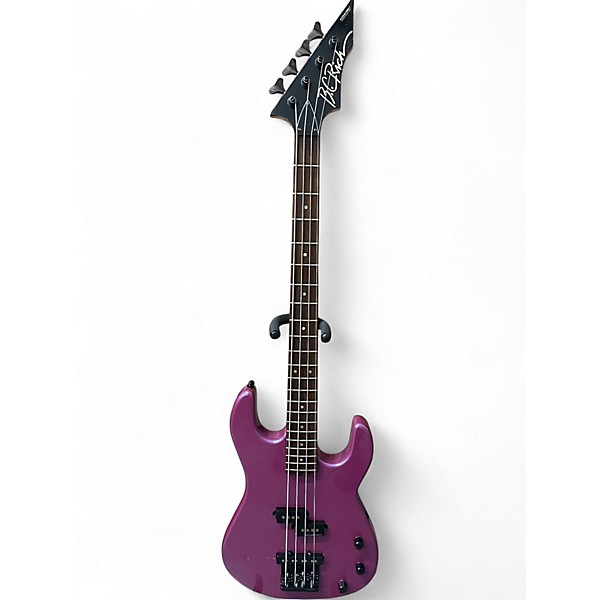 Used B.C. Rich Gunslinger Purple Electric Bass Guitar