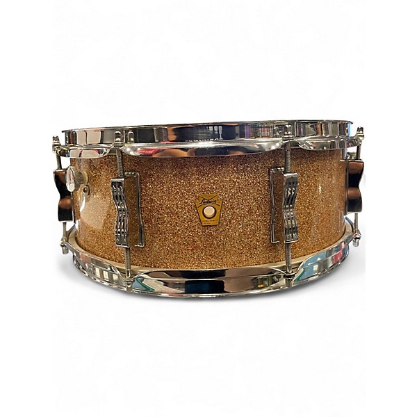 Vintage 1968 Ludwig 14X5.5 Classic Jazz Festival Snare Champagne Sparkle Drum