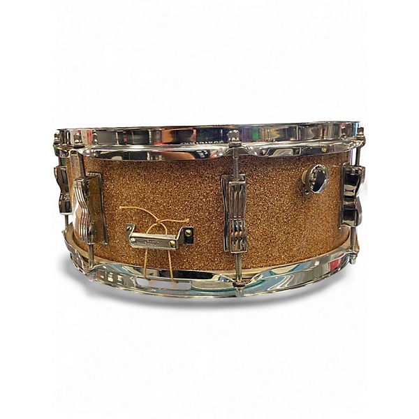 Vintage 1968 Ludwig 14X5.5 Classic Jazz Festival Snare Champagne Sparkle Drum