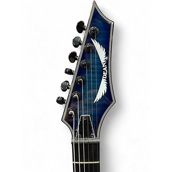 Used Dean Custom 450 Trans Blue Solid Body Electric Guitar