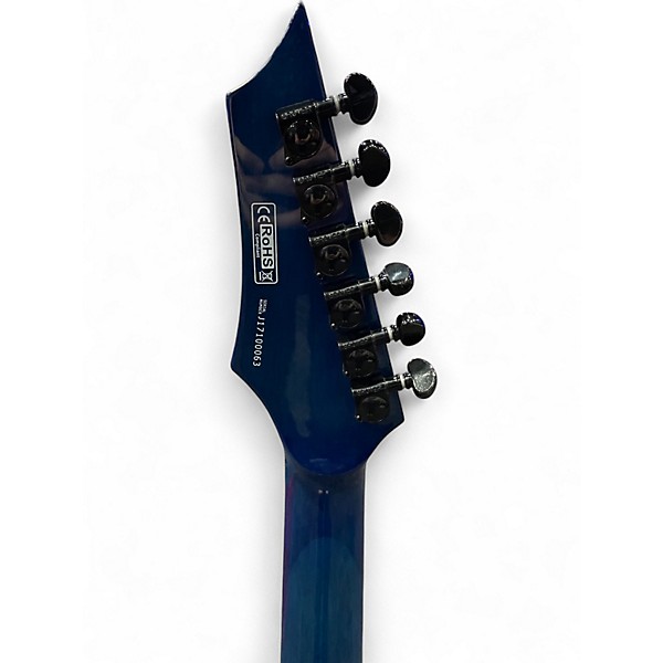Used Dean Custom 450 Trans Blue Solid Body Electric Guitar