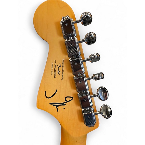 Used Squier J Mascis Jazzmaster Olympic White Solid Body Electric Guitar