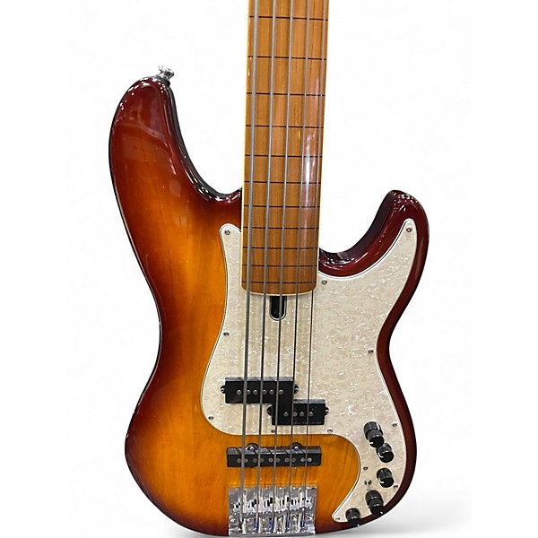 Used Sire Fretless P8 3 Color Sunburst Electric Bass Guitar