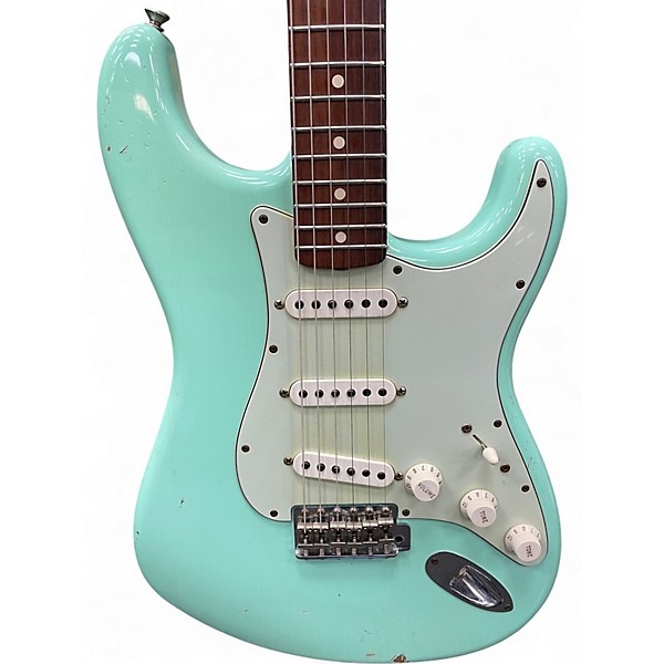 Used Fender Custom Shop 60s Relic Stratocaster Surf Green Solid Body Electric Guitar