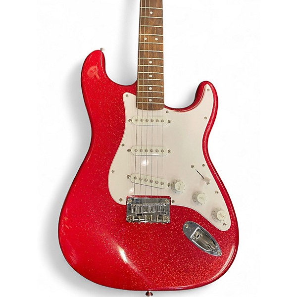 Used Squier Squier Bullet RED SPARKLE Solid Body Electric Guitar