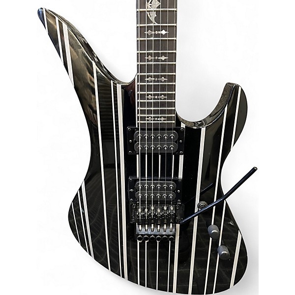 Used Schecter Guitar Research Synyster Gates Signature Standard Black with Silver Pinstripes Solid Body Electric Guitar