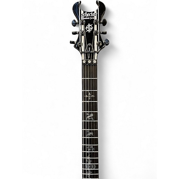 Used Schecter Guitar Research Synyster Gates Signature Standard Black with Silver Pinstripes Solid Body Electric Guitar