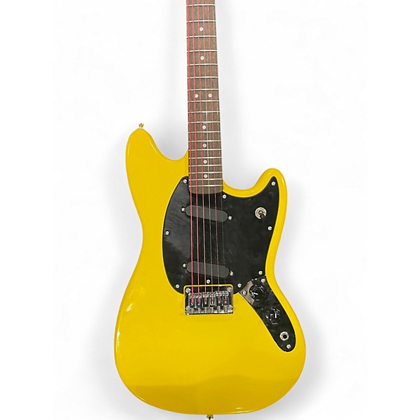 Used Squier SONIC MUSTANG Yellow Solid Body Electric Guitar