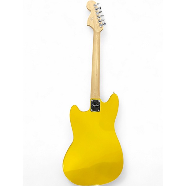 Used Squier SONIC MUSTANG Yellow Solid Body Electric Guitar