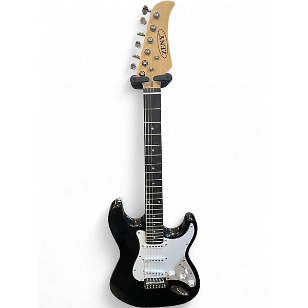 Used Zeny Double Cutaway Black Solid Body Electric Guitar