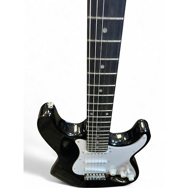 Used Zeny Double Cutaway Black Solid Body Electric Guitar