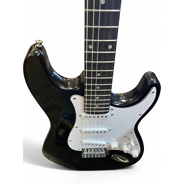 Used Zeny Double Cutaway Black Solid Body Electric Guitar