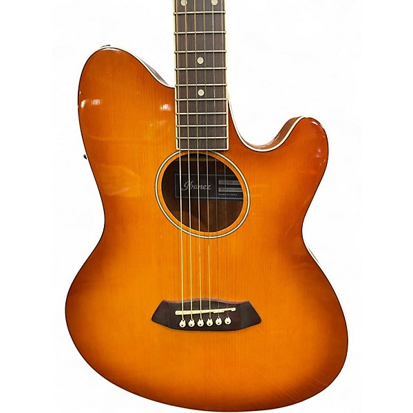 Used Ibanez TCY10E Talman Vintage Sunburst Acoustic Electric Guitar