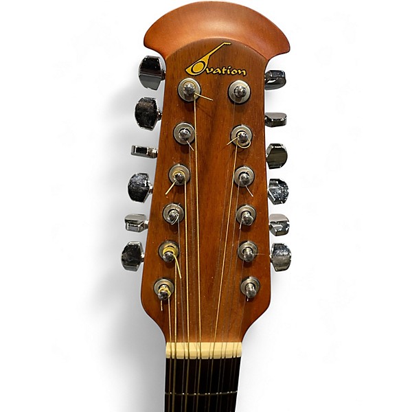 Vintage 1980s Ovation Celebrity CC-65 3 Color Sunburst 12 String Acoustic Electric Guitar
