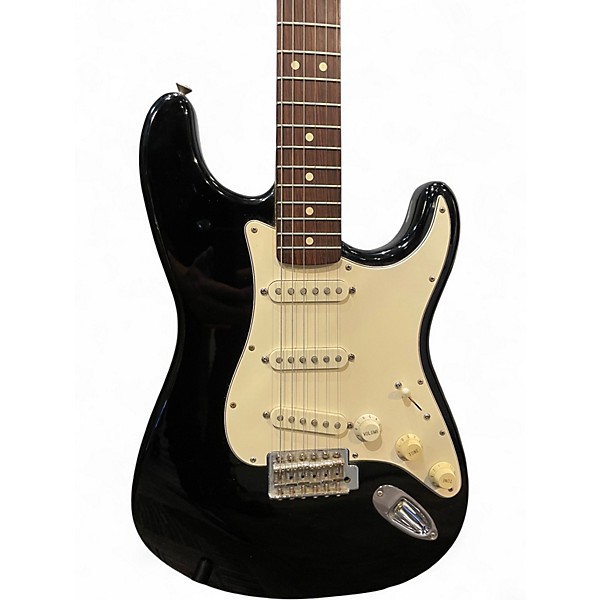 Vintage 1990s Fender Player Stratocaster Black Solid Body Electric Guitar