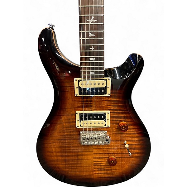 Used PRS SE Standard 24 Black Gold Burst Solid Body Electric Guitar