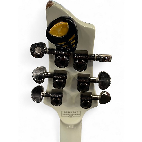 Used Schecter Guitar Research Hellraiser C1 Floyd Rose White Solid Body Electric Guitar