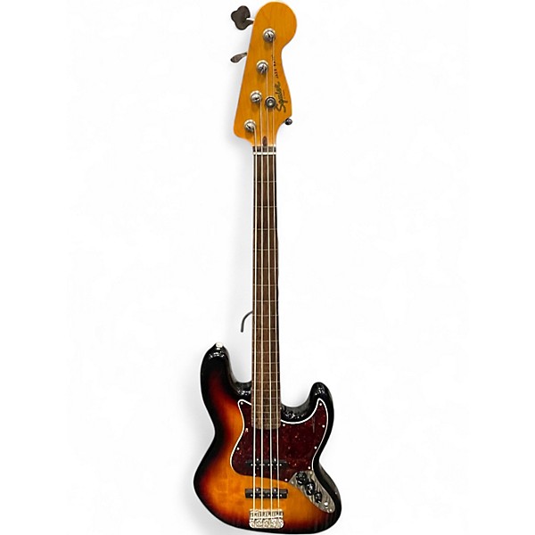 Used Squier CLASSIC VIBE 60S FRETLESS JAZZ BASS 3 Color Sunburst Electric Bass Guitar