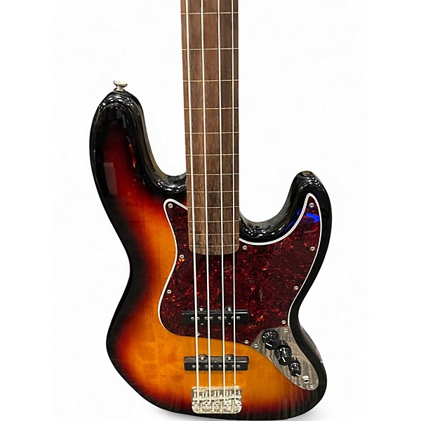 Used Squier CLASSIC VIBE 60S FRETLESS JAZZ BASS 3 Color Sunburst Electric Bass Guitar