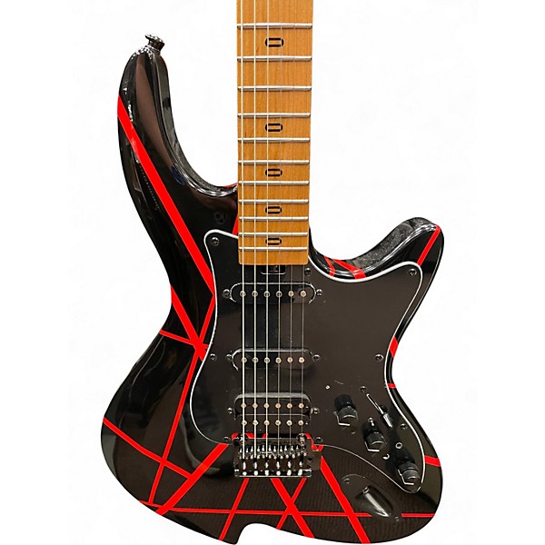 Used Leo Jaymz Charactor Red Stripe Solid Body Electric Guitar