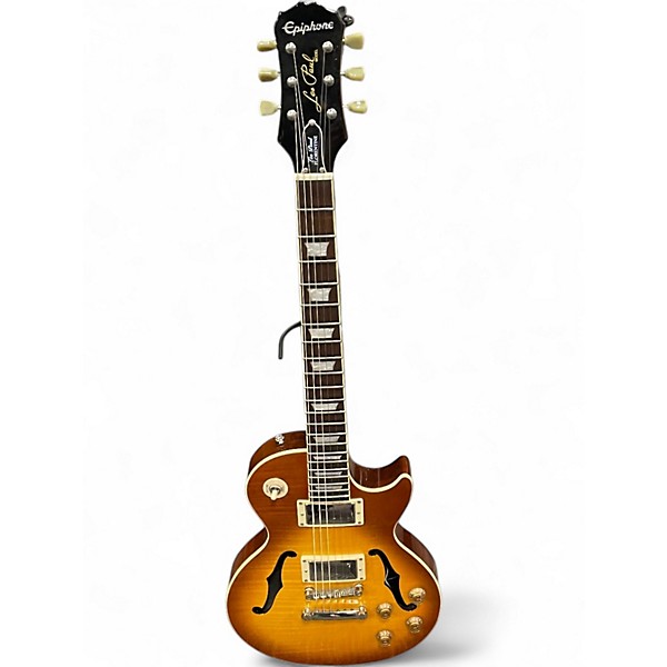 Used Epiphone Les Paul Standard Florentine Pro Honey Burst Hollow Body Electric Guitar