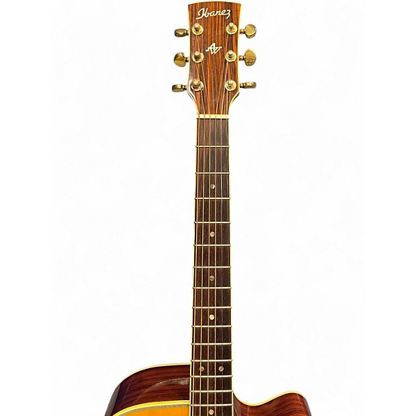 Used Ibanez AW300E Natural Acoustic Electric Guitar