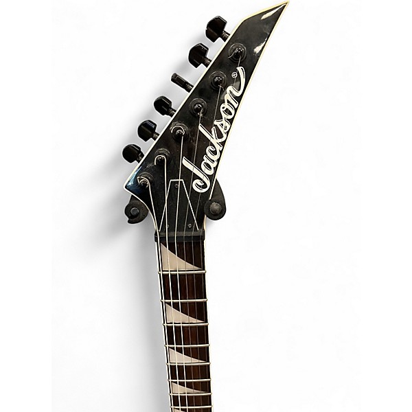 Used Jackson RHOADS SERIES BLACK WHITE Solid Body Electric Guitar