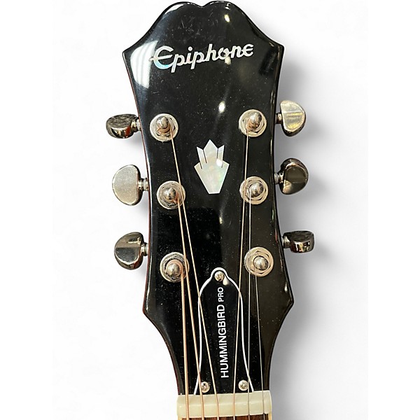 Used Epiphone Hummingbird Pro 2 Color Sunburst Acoustic Electric Guitar