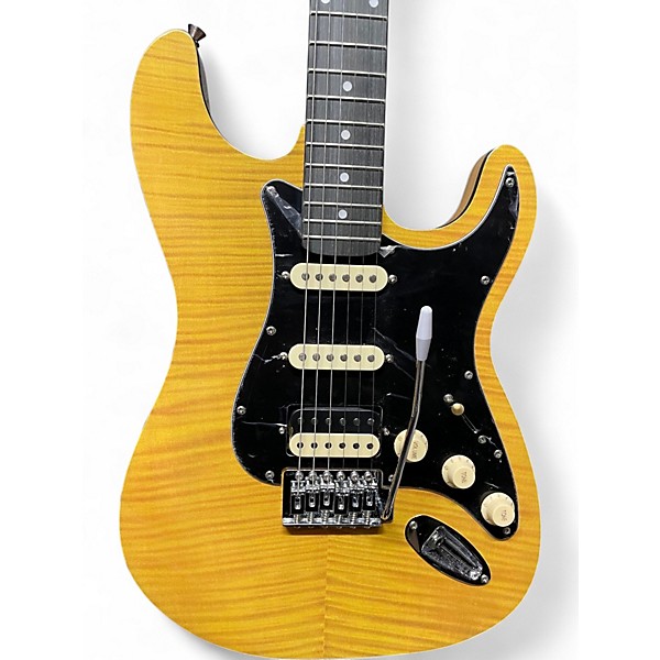 Used Bcp S-Style Trans Yellow Solid Body Electric Guitar