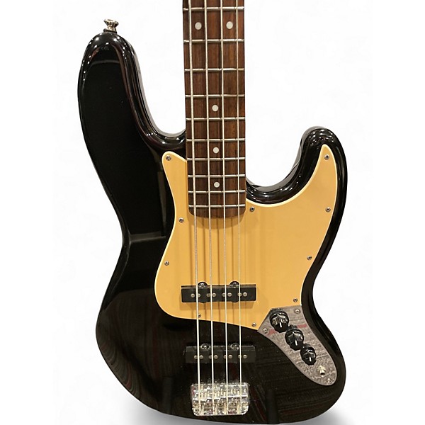 Used Squier JAZZ BASS Black Electric Bass Guitar