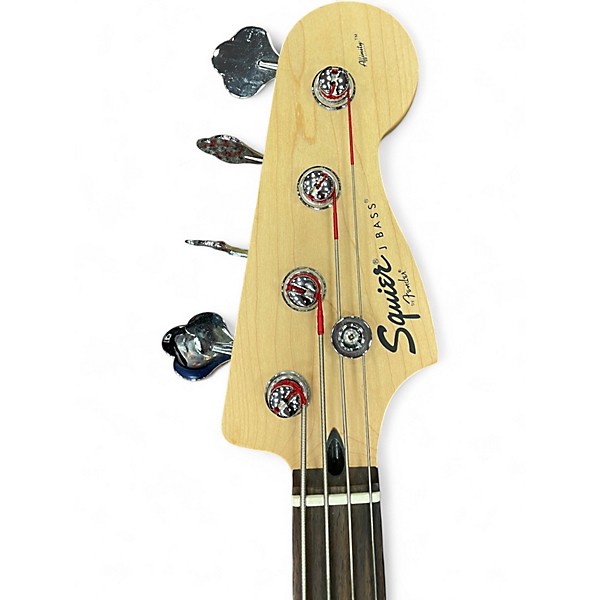 Used Squier Affinity Jazz Bass Black Electric Bass Guitar