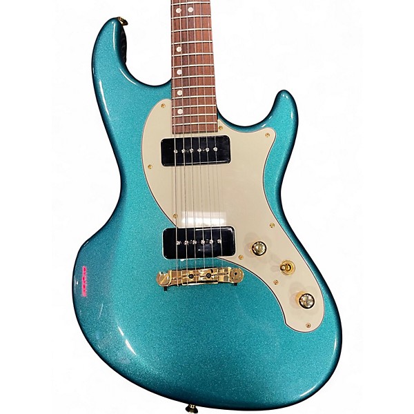 Used Mj Guitars GROOVEMASTER METALLIC TEAL Solid Body Electric Guitar