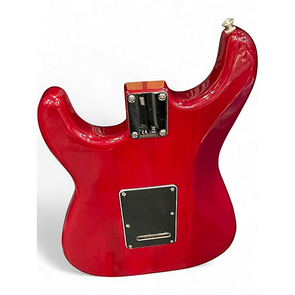 Used Fender Limited Edition Blacktop Mahagony Stratocaster Trans Red Solid Body Electric Guitar