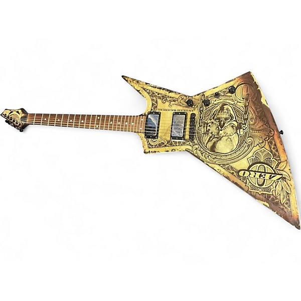 Used Dean Zero Dave Mustaine In Deth We Trust Black Solid Body Electric Guitar