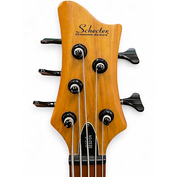 Used Schecter Guitar Research DIAMOND SERIES 5 STRING BASS NATRUAL Electric Bass Guitar