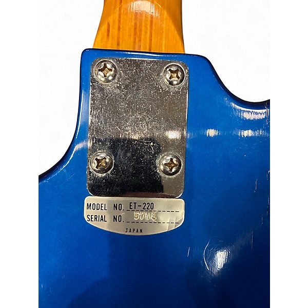 Vintage 1960s Teisco ET-220 Royal Blue Solid Body Electric Guitar
